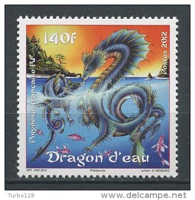 POLYNESIE 2012 N° 978 ** Neuf = MNH  Superbe Année Lunaire Chinoise Du Dragon Eau Faune Animaux - Ongebruikt