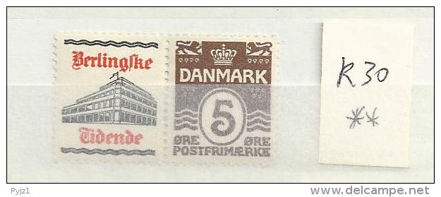 MNH Denemarken, Mi R30  Postfris** - Nuovi