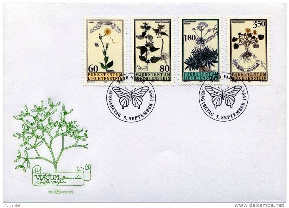 Liechtenstein - 1995 Plantes Médicinales FDC - Geneeskrachtige Planten