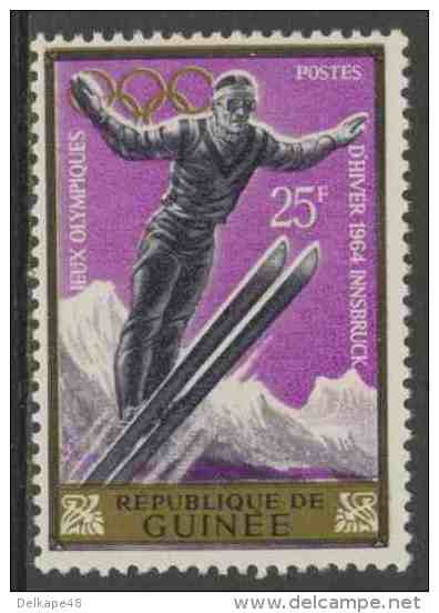 Guinea / Rep. Guinee 1964 Mi 236 A YT 196 ** Ski-jumping – Winter Olympic Games, Innsbruck 1964 / Skispringen - Ski