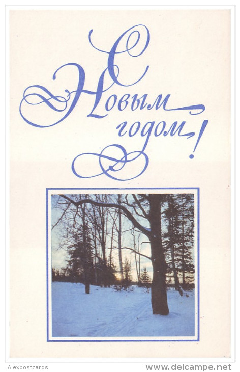 USSR, 1967. HAPPY NEW YEAR! WINTER WOOD. Artist V. Ryklin. Unused Postcard - Nieuwjaar