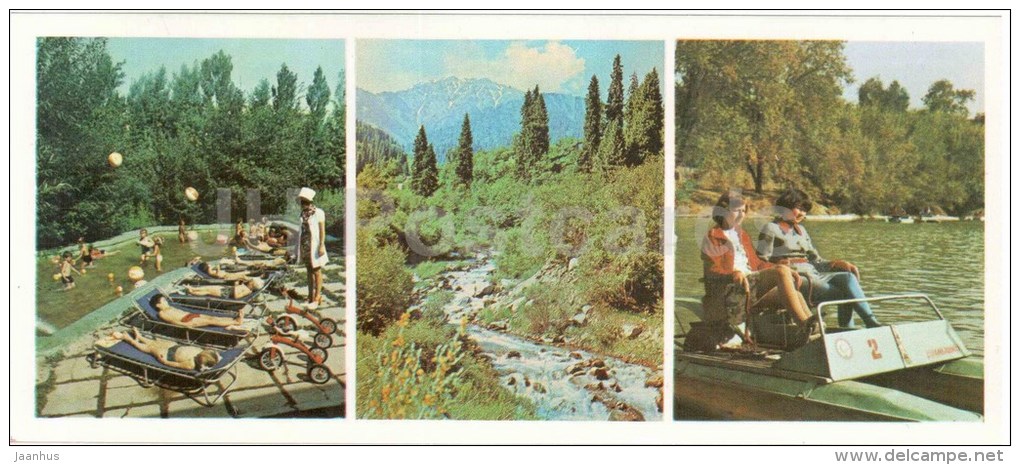 Kindergarten Of Almaty Cotton Mill - Mountains - Pedalos - Almaty - Alma-Ata - 1980 - Kazakhstan USSR - Unused - Kasachstan