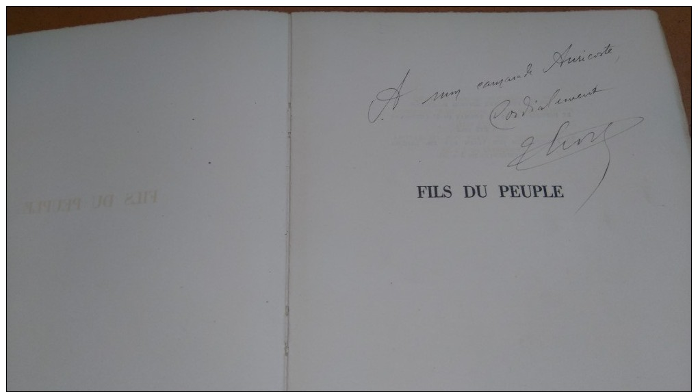 EAUX FORTES DE    PICASSO (sur Papier Velin Lafuma ) Portrait De M THOREZ Dédicassé Par   Thorez ) - Livres Dédicacés