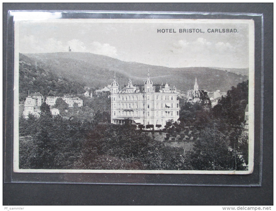 12. 10. 1938 Hotel Bristol, Carlsbad. Karlsbad. Sudetenland! Der Führer In Karlsbad. Der Jubel Hier War Grenzenlos! - Sudeten