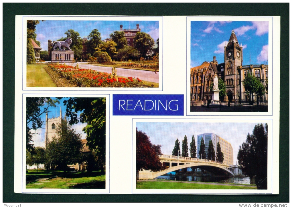 ENGLAND  -  Reading  Multi View  Unused Postcard As Scan - Reading