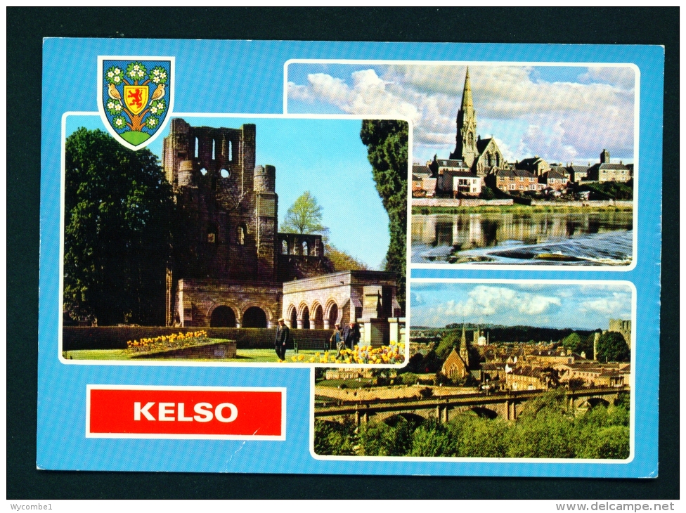 SCOTLAND  -  Kelso  Multi View  Used Postcard As Scans - Roxburghshire