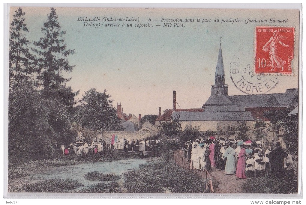 Ballan - Procession Dans Le Parc Du Presbytère - Ballan-Miré