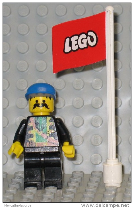 279/330  LEGO COSTRUZIONI PALO BANDIERA PUBBLICITARIA LEGO TETTO - Lego System