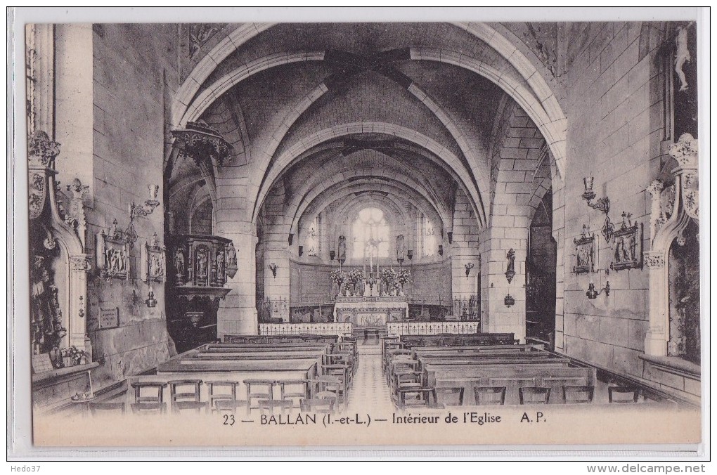 Ballan - Intérieur De L'Eglise - Ballan-Miré