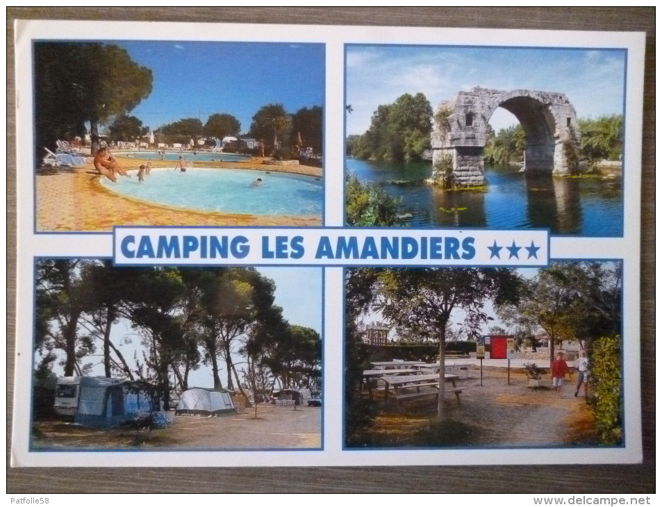 GALLARGUES LE MONTUEUX  (30). MULTIVUE : CAMPING LES AMANDIERS.  ANNEE 1997 - Gallargues-le-Montueux