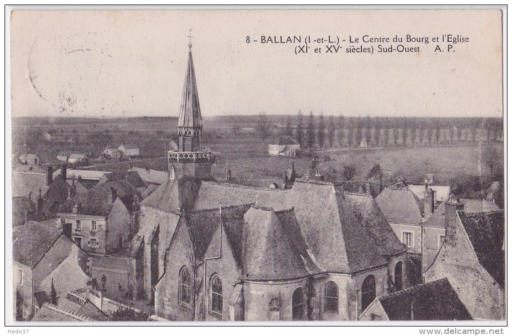 Ballan - Le Centre Du Bourg Et L'Eglise - Ballan-Miré