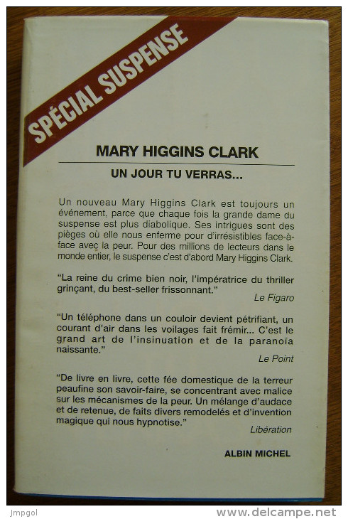 Mary Higgins Clark "Un Jour Tu Verras" - Albin-Michel - Le Limier