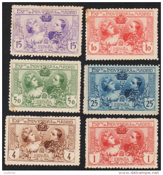 2 Spagna - Francobolli In Serie Completa 6 Valori N.236/41- Del 1907 NUOVI * - Nuovi