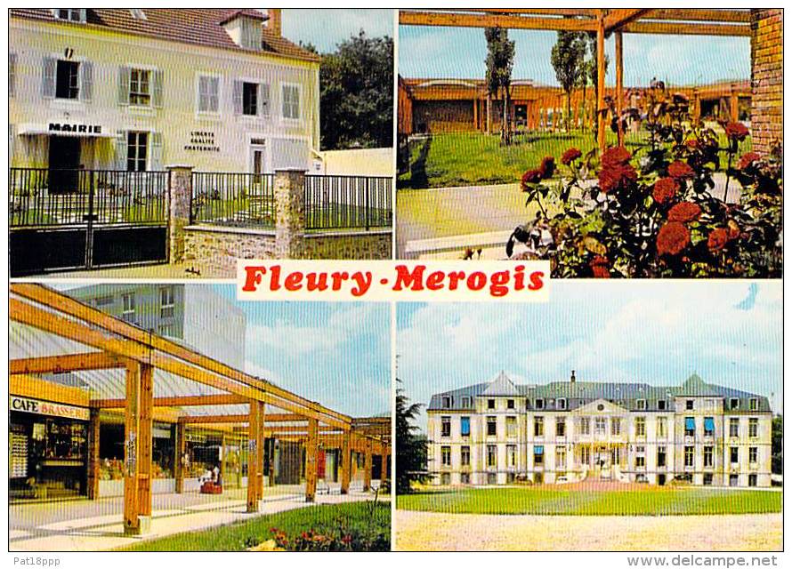 FLEURIS MEROGIS 91 - Multivues : Centre Commercial - Centre Jean Moulin - Mairie  - CPSM CPM GF - Essonne - Fleury Merogis