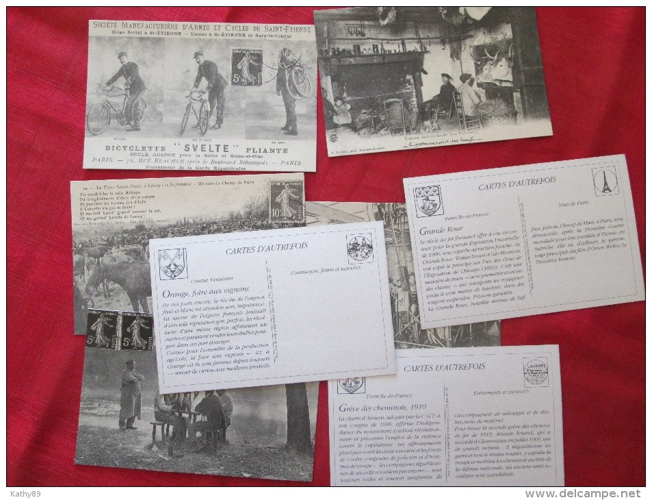 Cartes D' Autrefois LOT De 20 Cartes 1920 Reproduction Et Publicité De Roger Gicquel - 5 - 99 Cartes