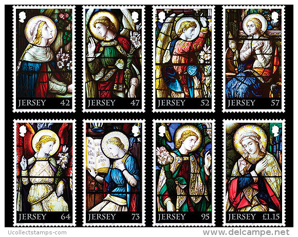 Jersey  2015  Christmas Kerstmis Noell   Stained Glass        Postfris/mnh/neuf - Unused Stamps