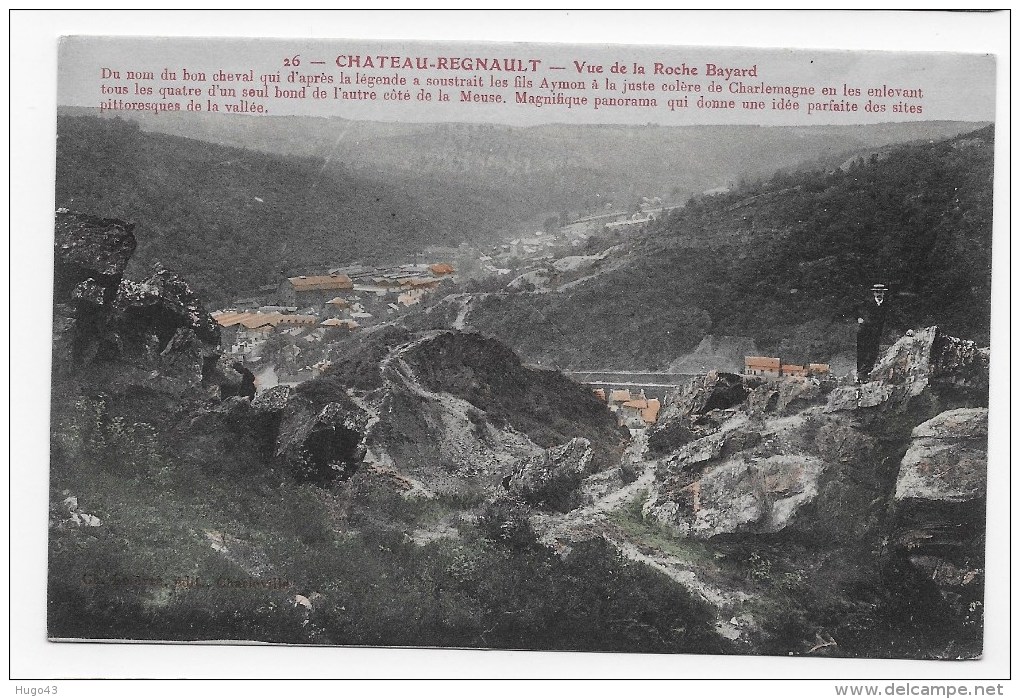 CHATEAU REGNAULT - N° 26 - VUE DE LA ROCHE BAYARD AVEC PERSONNAGE - CPA NON VOYAGEE - Autres & Non Classés