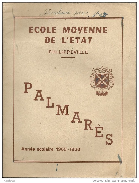 PHILIPPEVILLE : Ecole Moyenne De L'Etat - Palmares 1965-1966 - België