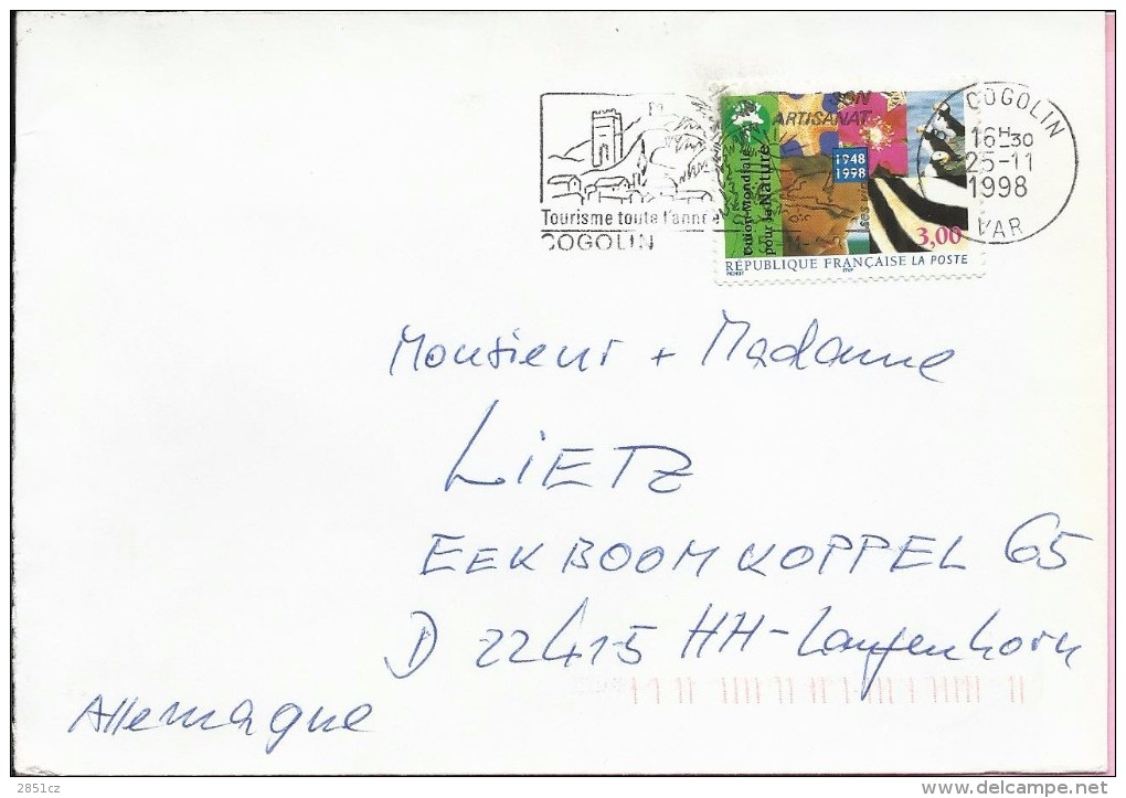 Letter - Son Artisanat, Cogolin, 25.11.1998., France - Other & Unclassified