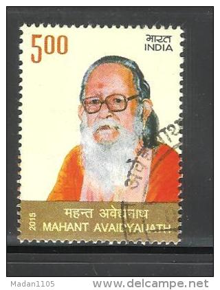 INDIA, 2015, FIRST DAY CANCELLED, Mahant Avaidyanath, Hindu Philosopher, Hinduism, - Gebruikt