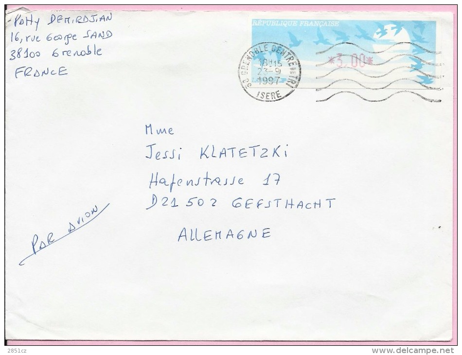 Letter - Grenoble, 23.9.1997., France - Otros & Sin Clasificación