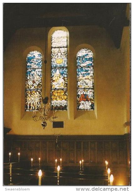 NL.- Doorn. Maartenskerk. Kerk. Gebrandschilderde Ramen. Interieur. - Doorn