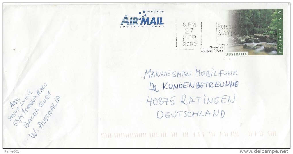 Australia 2000 Balga Daintree National Park Postage Paid Aerogramme Envelope - Aerogramme