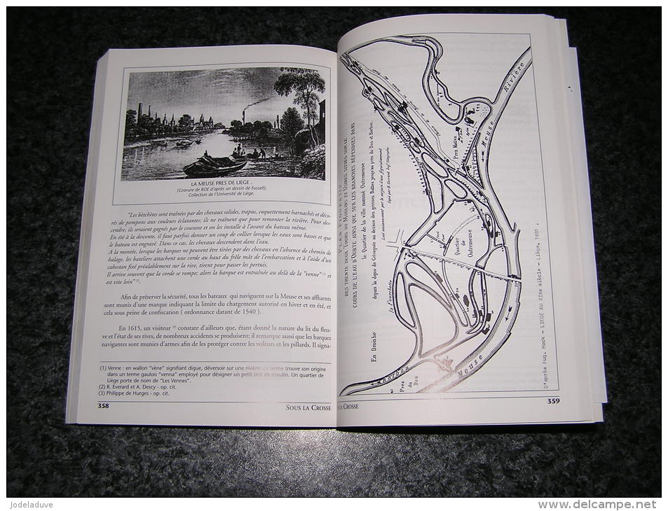SOUS LA CROSSE Janssen Régionalisme  Liège Industrie Mine Charbonnages Clouterie Armurie Batelerie Bateau Orfèvrerie
