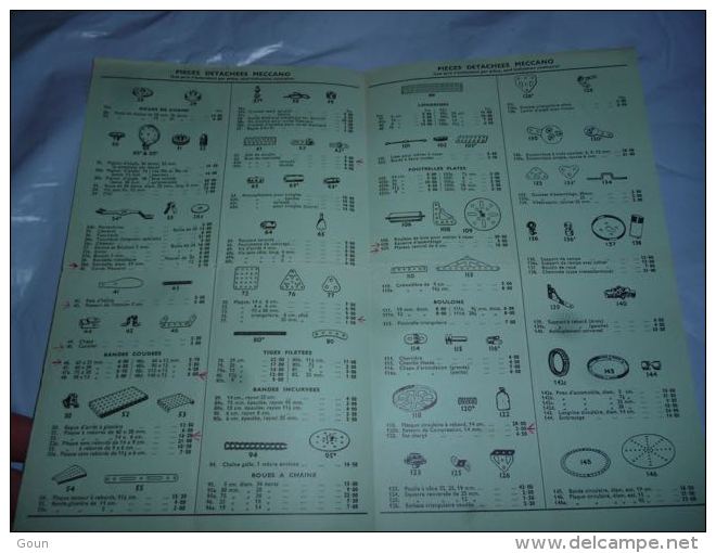 AA3-4 Ancien Tarif  Jouet Meccano - Modélisme Jouet En Tole - 3/3/1958 Belgium / Luxembourg French - Autres & Non Classés