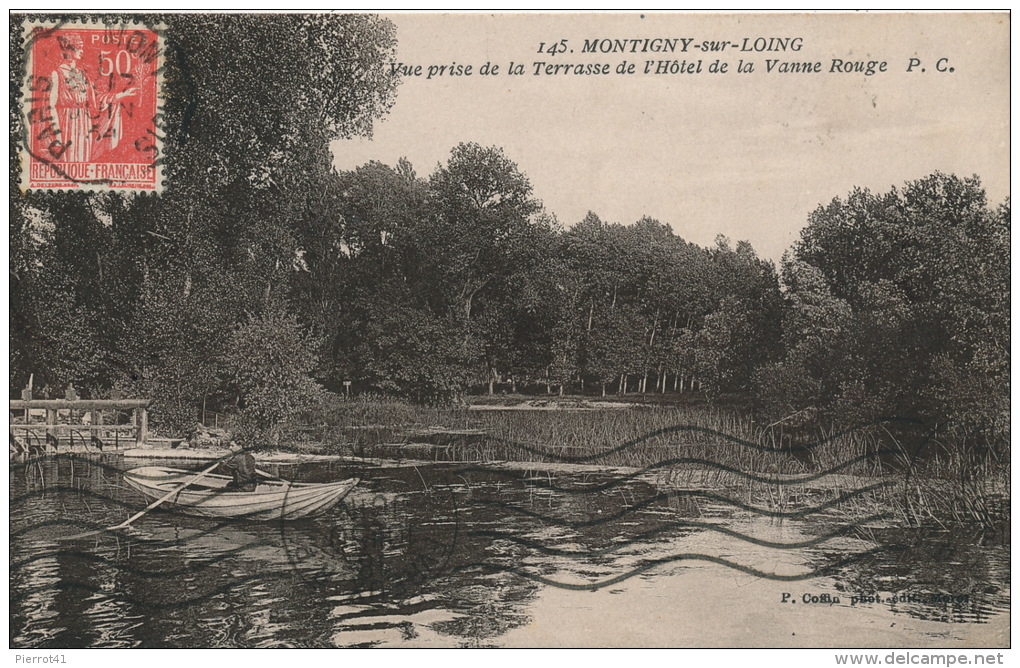 MONTIGNY SUR LOING - Vue Prise De La Terrasse De L'Hôtel De La Vanne Rouge - Otros & Sin Clasificación