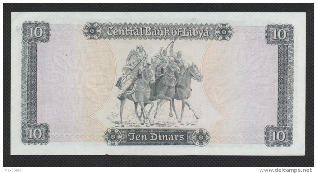 LIBIA (LIBYA) : Banconota 10 Dinari - P37a – AUNC (see Scan) - Libya