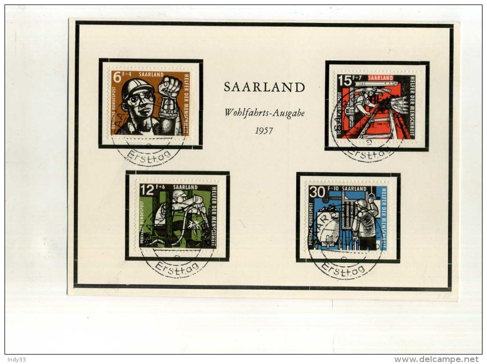 - SARRE . CM DE 1957 . - Cartes-maximum