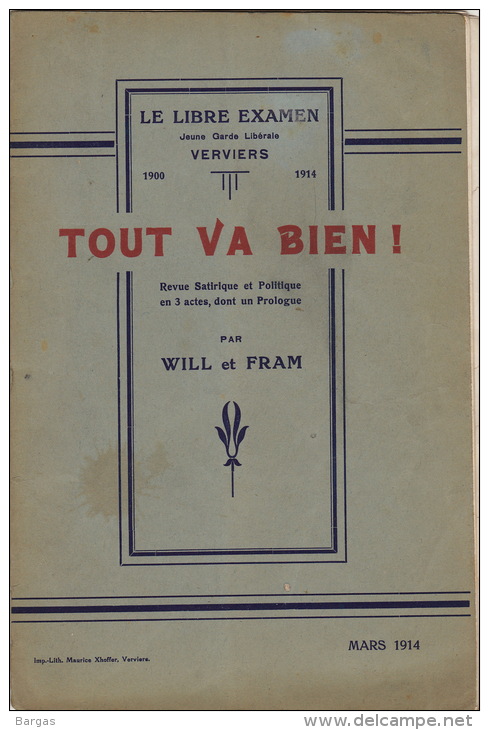 Le Libre Examen Jeune Garde Libérale De Verviers Revue Satirique Et Politique - 1801-1900