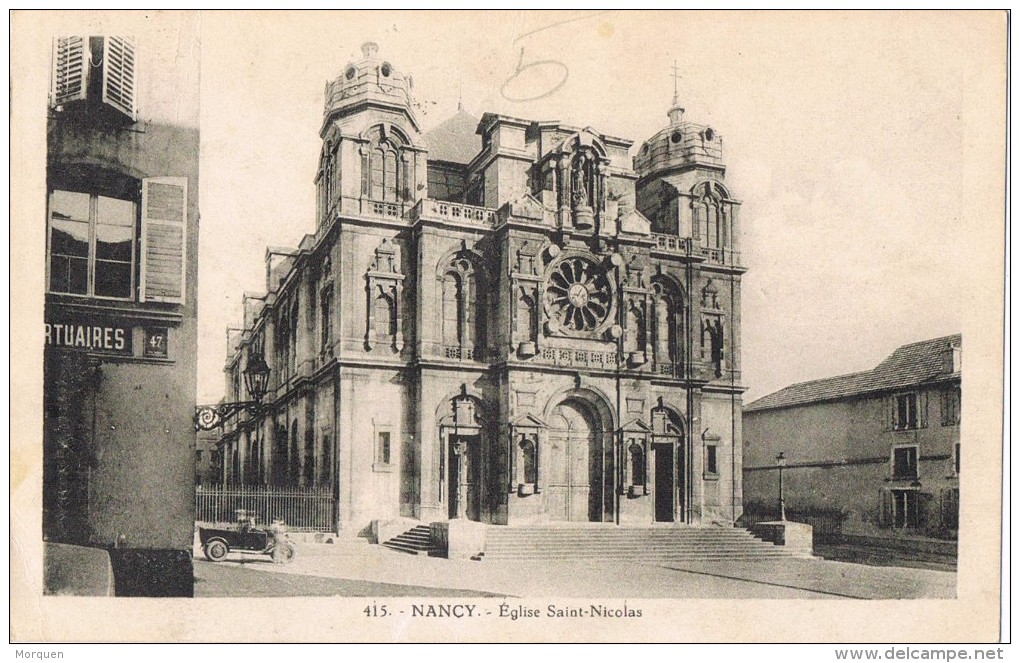 15903. Postal NANCY Gare Meurthe Et Moselle) 1935. Eglise St. Nicolas - Cartas & Documentos