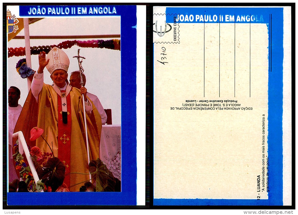 PORTUGAL COR 43710  - ANGOLA - LUANDA -  SS PAPA JOANES PAULUS II - POPE - - Angola