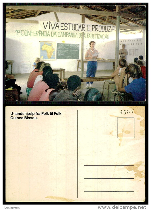 PORTUGAL COR 43715  - GUINÉ - BISSAU - VIVA ESTUDAR E PRODUZIR - Guinea Bissau