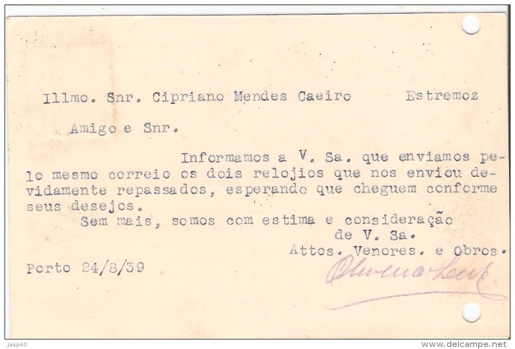 POSTAL CIRCULADO EM PORTUGAL - Briefe U. Dokumente