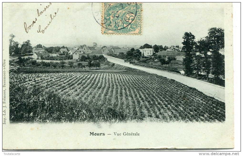 CPA 95  MOURS VUE GENERALE 1905 - Mours