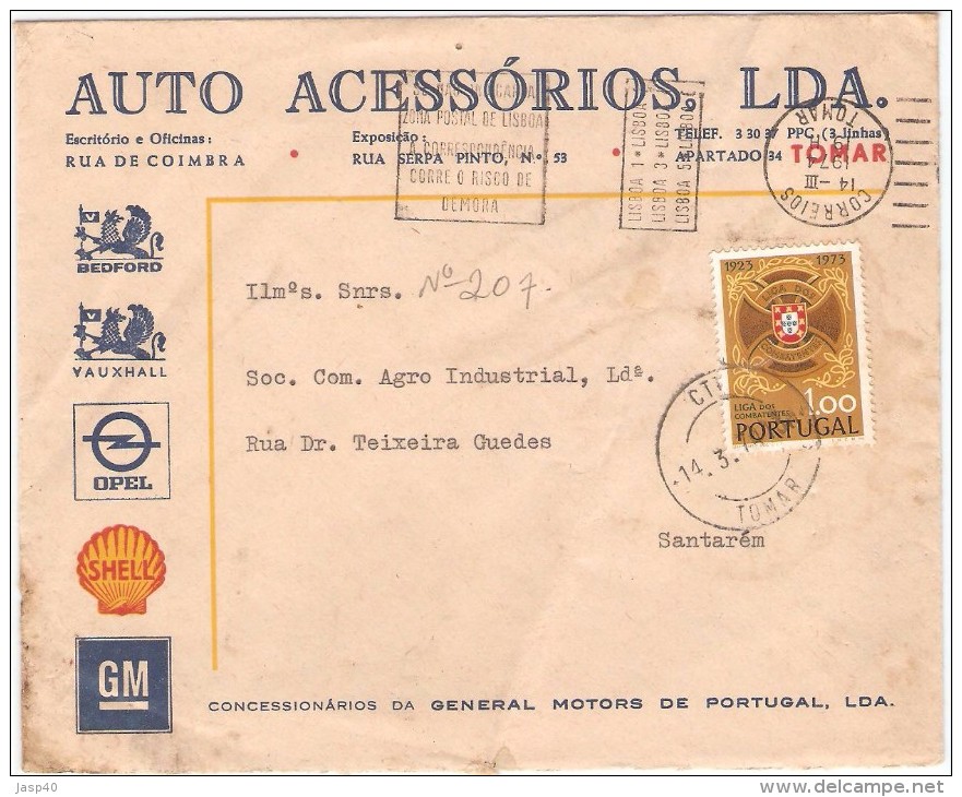 CARTA CIRCULADA EM PORTUGAL - Lettres & Documents