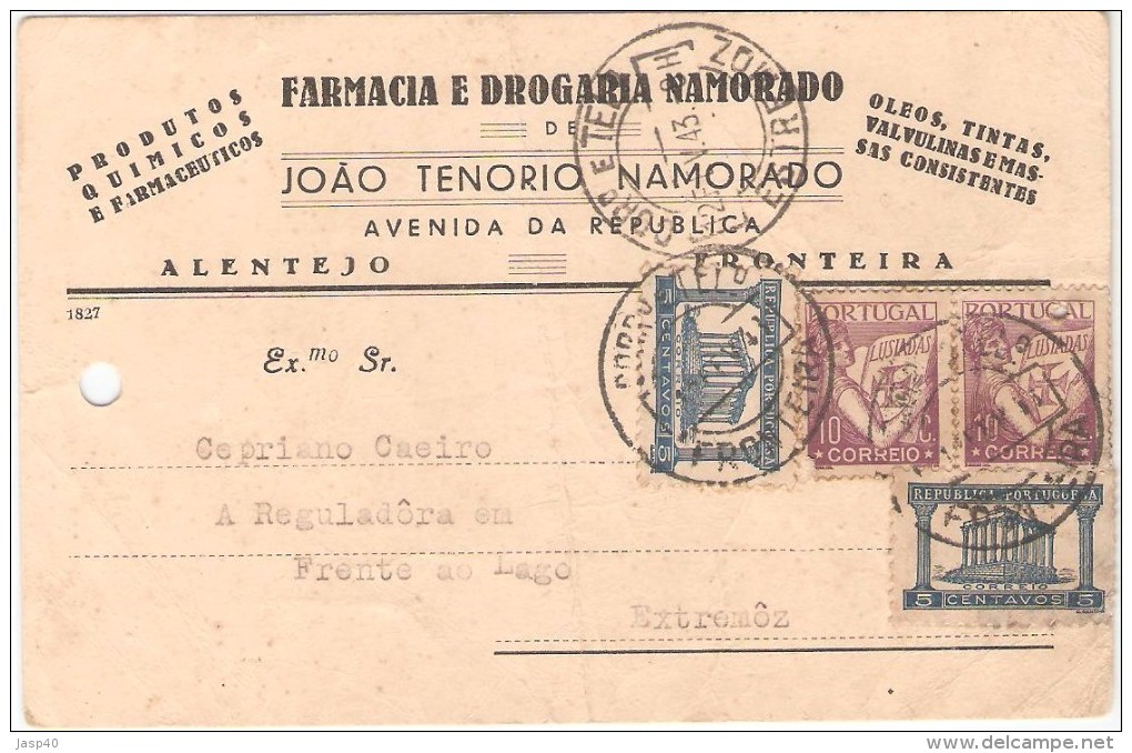 POSTAL CIRCULADO EM PORTUGAL - Briefe U. Dokumente