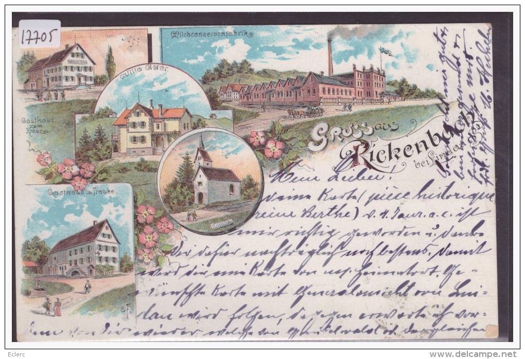 GRUSS AUS RICKENBACH BEI LINDAU - LITHO - TB - Other & Unclassified