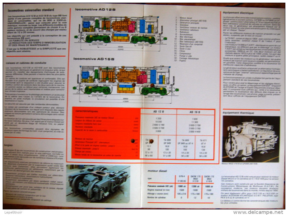 Livre Brochure Usine ALSTHOM Locomotives AD12B AD16B Belfort Ethiopie Sénégal - Trains