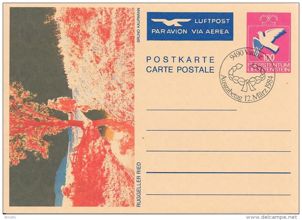 9490 VADUZ 12 März 1984 - Stamped Stationery