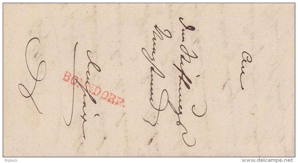 Brief L1 (rot) Bonndorf 30.12.1842 - Vorphilatelie