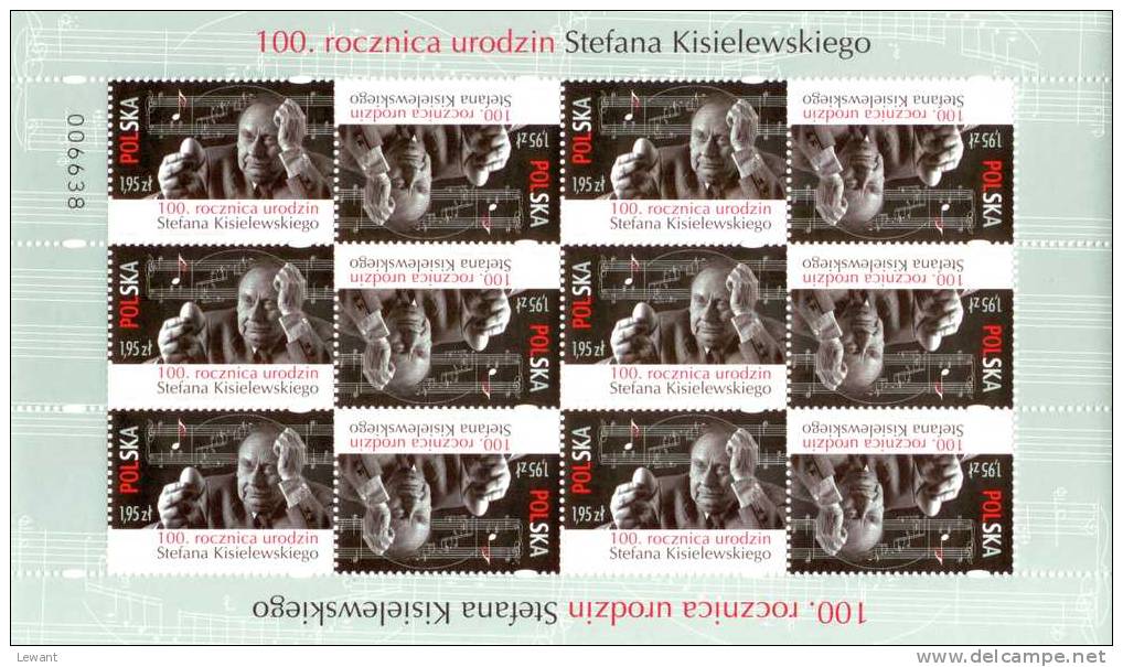 2011.03.07. 100. Anniversary Of The Birth Of Stefan Kisielewski - MNH Sheet - Ungebraucht