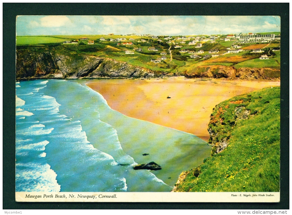 ENGLAND  -  Mawgan Porth Beach  Used Postcard As Scans - Newquay