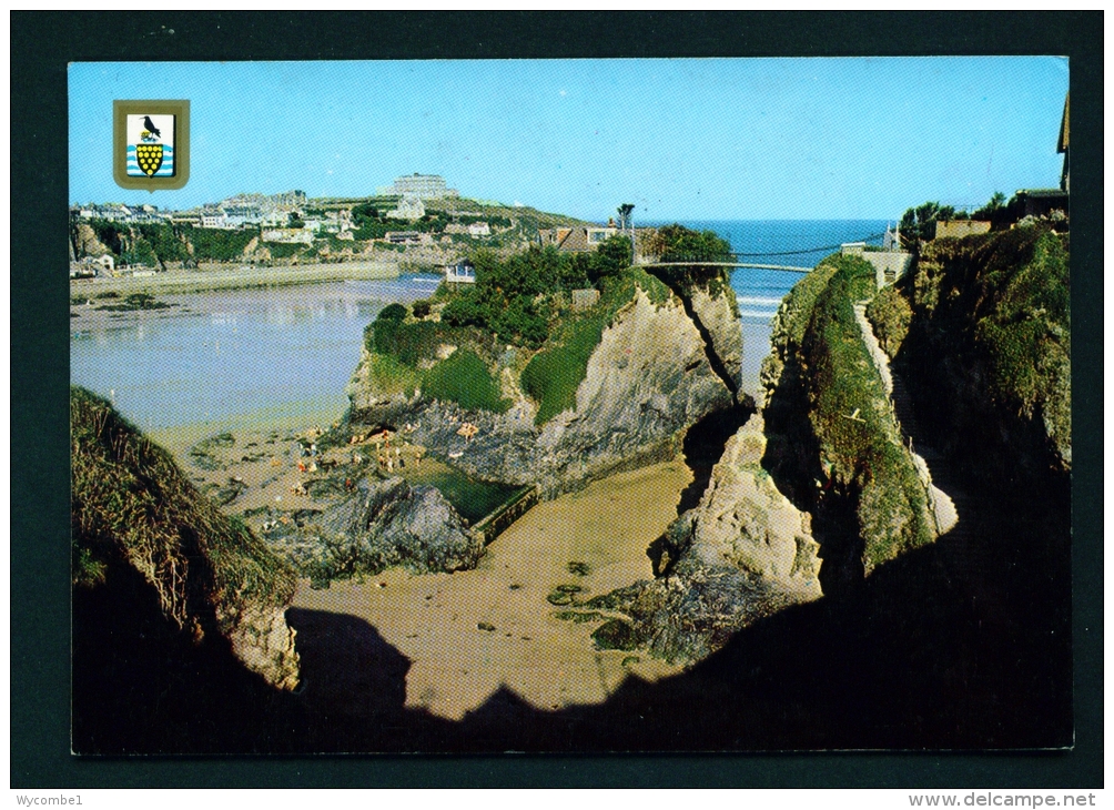 ENGLAND  -  Newquay  The Island  Used Postcard As Scans - Newquay