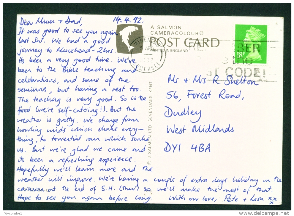 ENGLAND  -  Minehead  Multi View  Used Postcard As Scans - Minehead