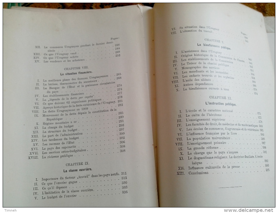 L URUGUAY AU COMMENCEMENT DU XXe SIECLE par VIRGILIO SAMPOGNARO 1910 publié EXPOSITION DE BRUXELLES