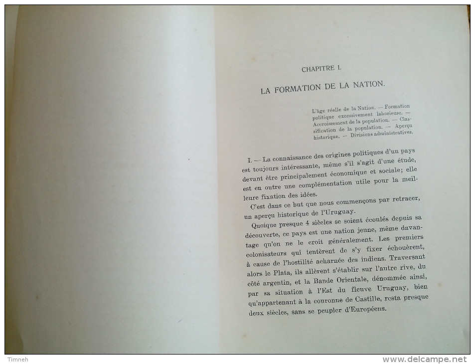 L URUGUAY AU COMMENCEMENT DU XXe SIECLE par VIRGILIO SAMPOGNARO 1910 publié EXPOSITION DE BRUXELLES